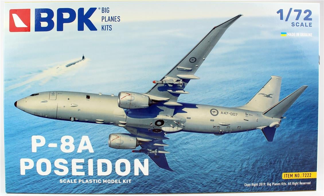 Big Planes Kits 7222 1/72 Ölçek,P-8A Poseidon Yolcu Uçağı, Plastik Model Kiti