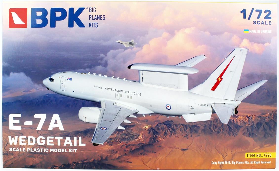 Big Planes Kits 7225 1/72 Ölçek, E-7A Wedgetail, Havadan Erken İkaz Uçağı, Plastik Modl Kiti