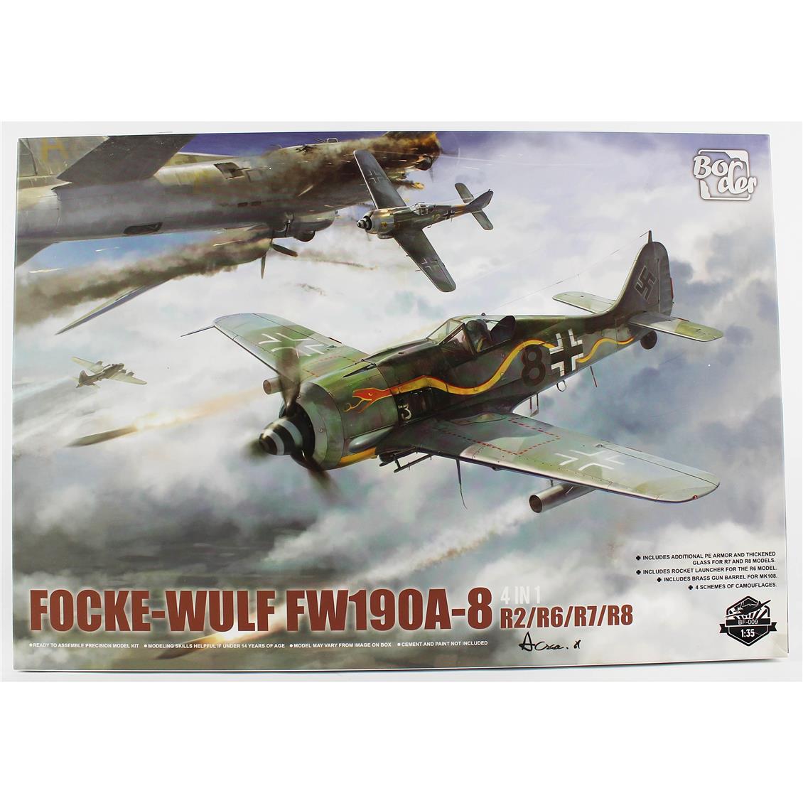 Border BF-009 1/35 Ölçek, Focke-Wulf FW-190A-8 (4 in 1