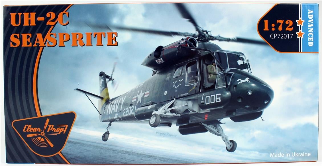 Clear Prop Models 72017 1/72 Ölçek, Kaman UH-2C Seasprite Askeri Helikopter, Plastik Model Kiti