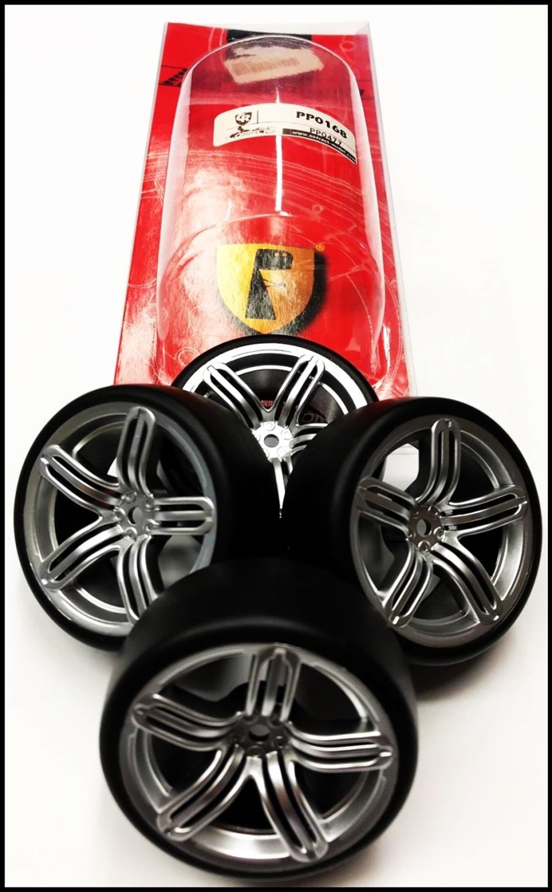Correct Model PP0168 1/10 RS6S Gümüş Drift Teker ve Jant, 4 Adet