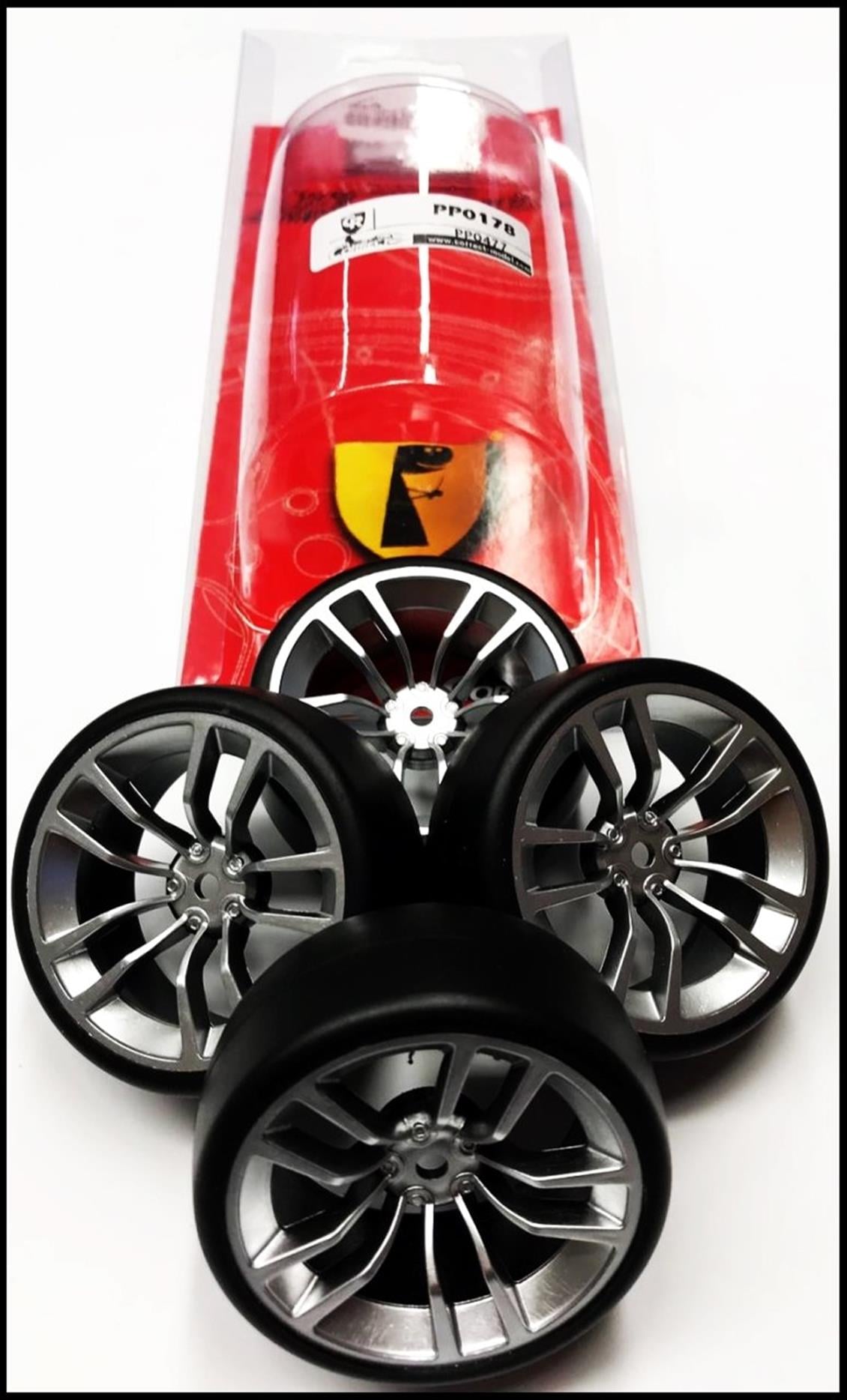 Correct Model PP0178 1/10 SBDS Gümüş Drift  Teker ve Jant, 4 Adet