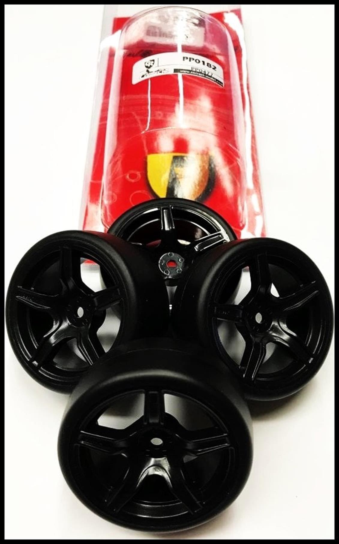 Correct Model PP0182 1/10 A63NK Siyah Drift  Teker ve Jant, 4 Adet