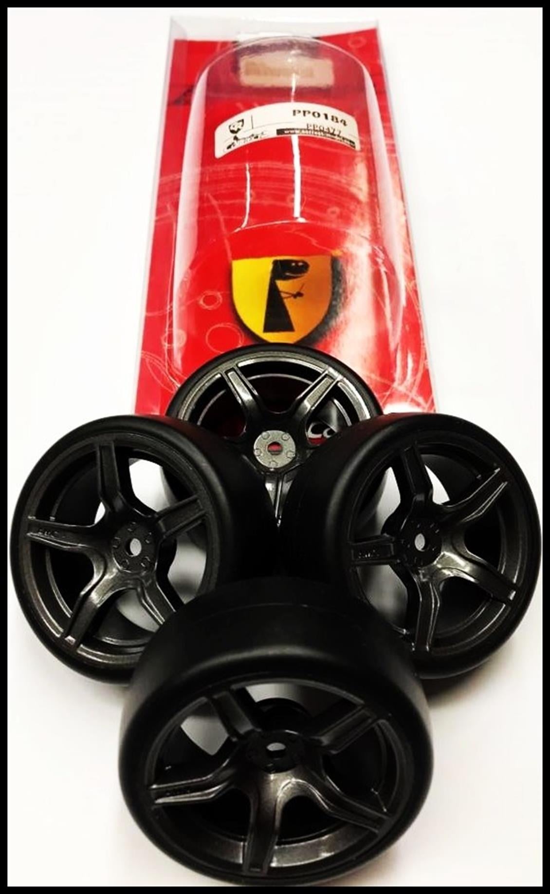 Correct Model PP0184 1/10 A63S Metalik Siyah Drift  Teker ve Jant, 4 Adet