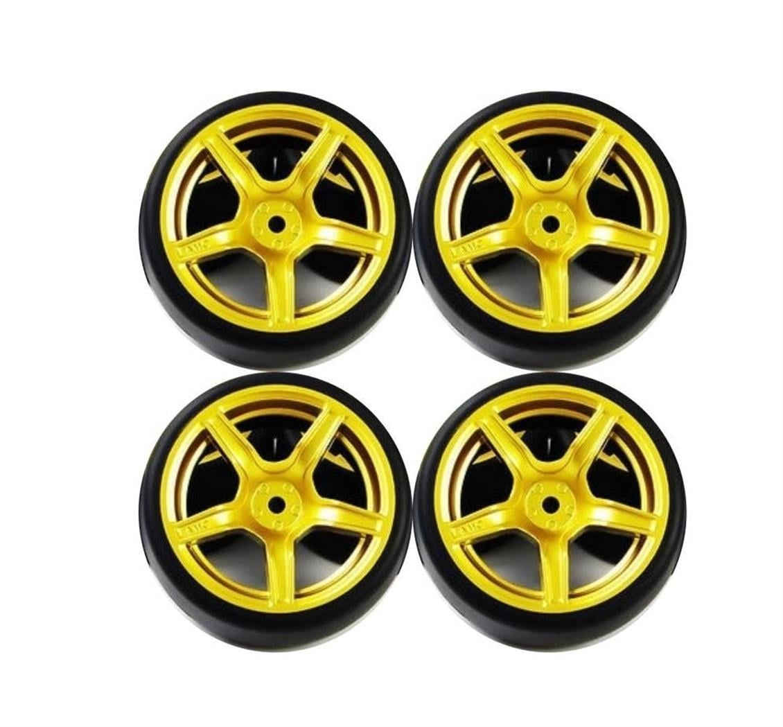 Correct Model PP0185 1/10 A63-NK Altın Drift  Teker ve Jant, 4 Adet