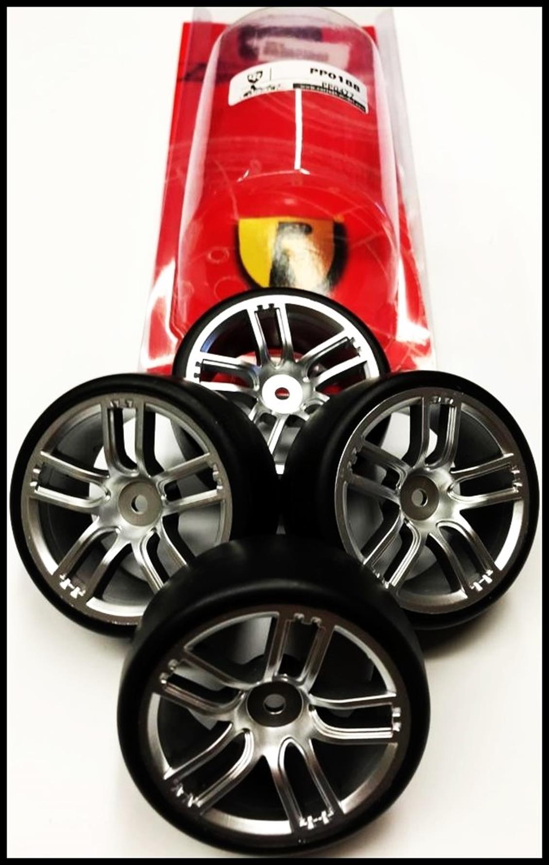 Correct Model PP0188 1/10 GT-S Gümüş Drift  Teker ve Jant, 4 Adet