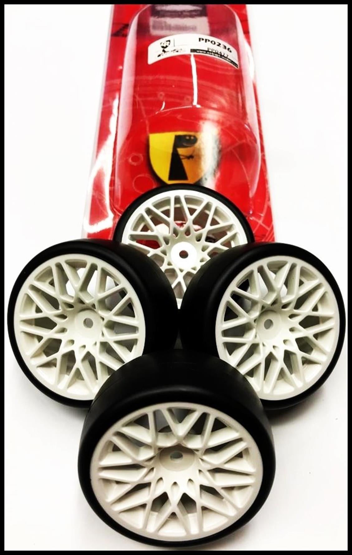 Correct Model PP0236 1/10 LM-NW Beyaz Drift  Teker ve Jant, 4 Adet