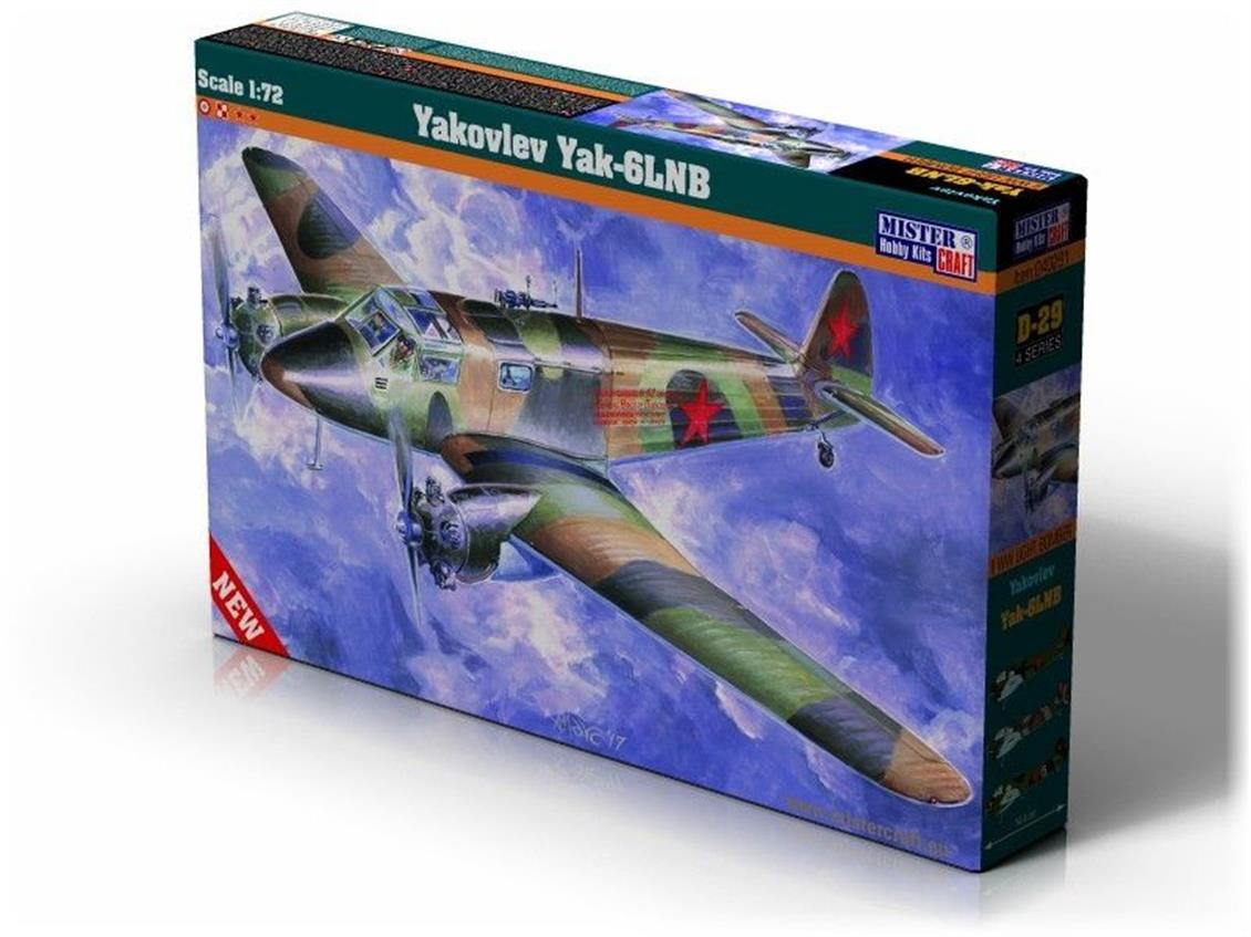 D-29 1/72 Yakovlev Yak-6 LNB NEW