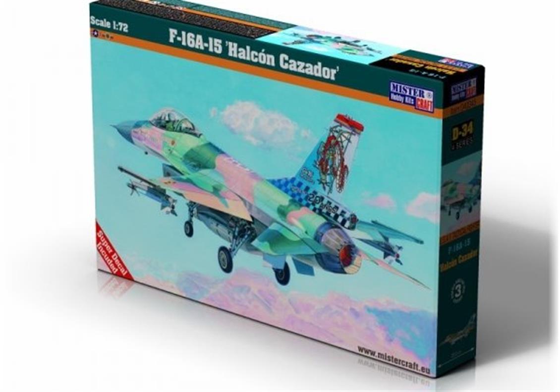 D-34 1/72 F-16A-15 Halcon Cazador