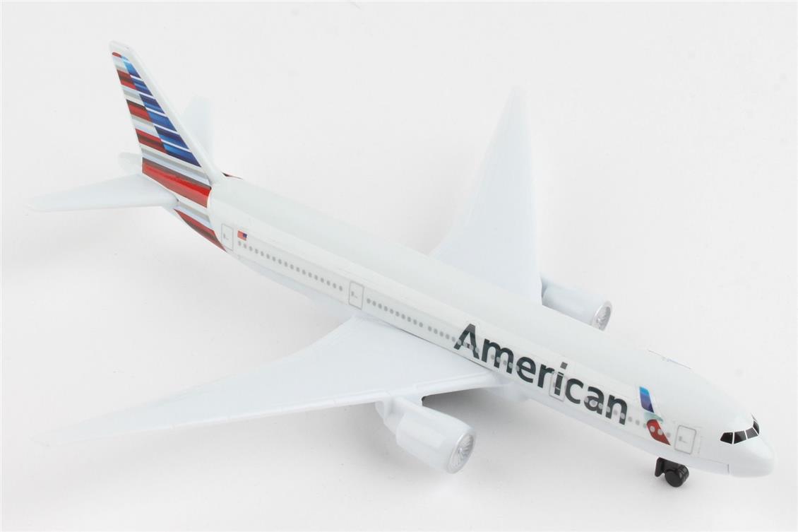 Daron 86RT-1664 American Airlines, 12,5 cm. Metal Gövde, Plastik Kanatlar, Sergilemeye Hazır Model Yolcu Uçağı