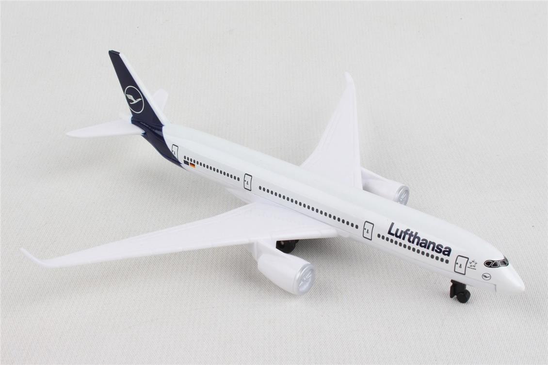 Daron 86RT-4134 Lufthansa Airbus A350, 12,5 cm. Metal Gövde, Plastik Kanatlar, Sergilemeye Hazır Model Yolcu Uçağı
