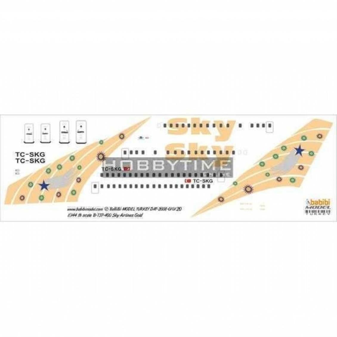 DAT01020 1/144 SKY AİRLİNES GOLD DEKAL ÇIKARTMA