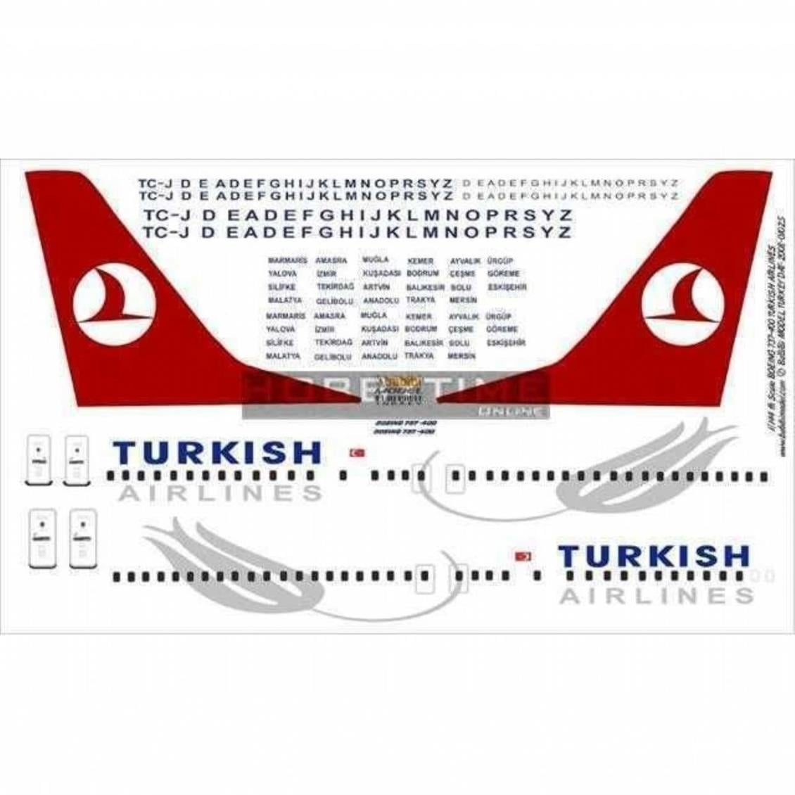 DAT01025 1/144 THY 737-400 DEKAL ÇIKARTMA