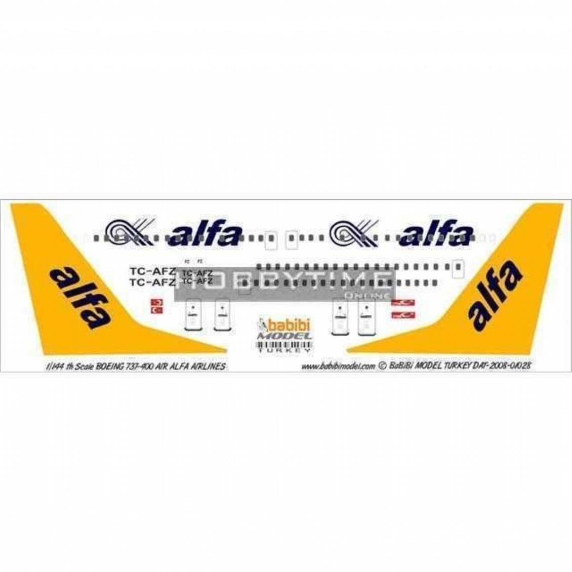 DAT01028 1/144 AİR ALFA 737-400 DEKAL ÇIKARTMA
