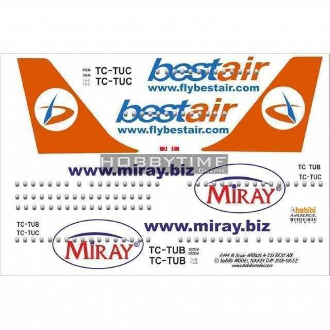 DAT01052 1/144 A-321 BEST AİR DEKAL ÇIKARTMA