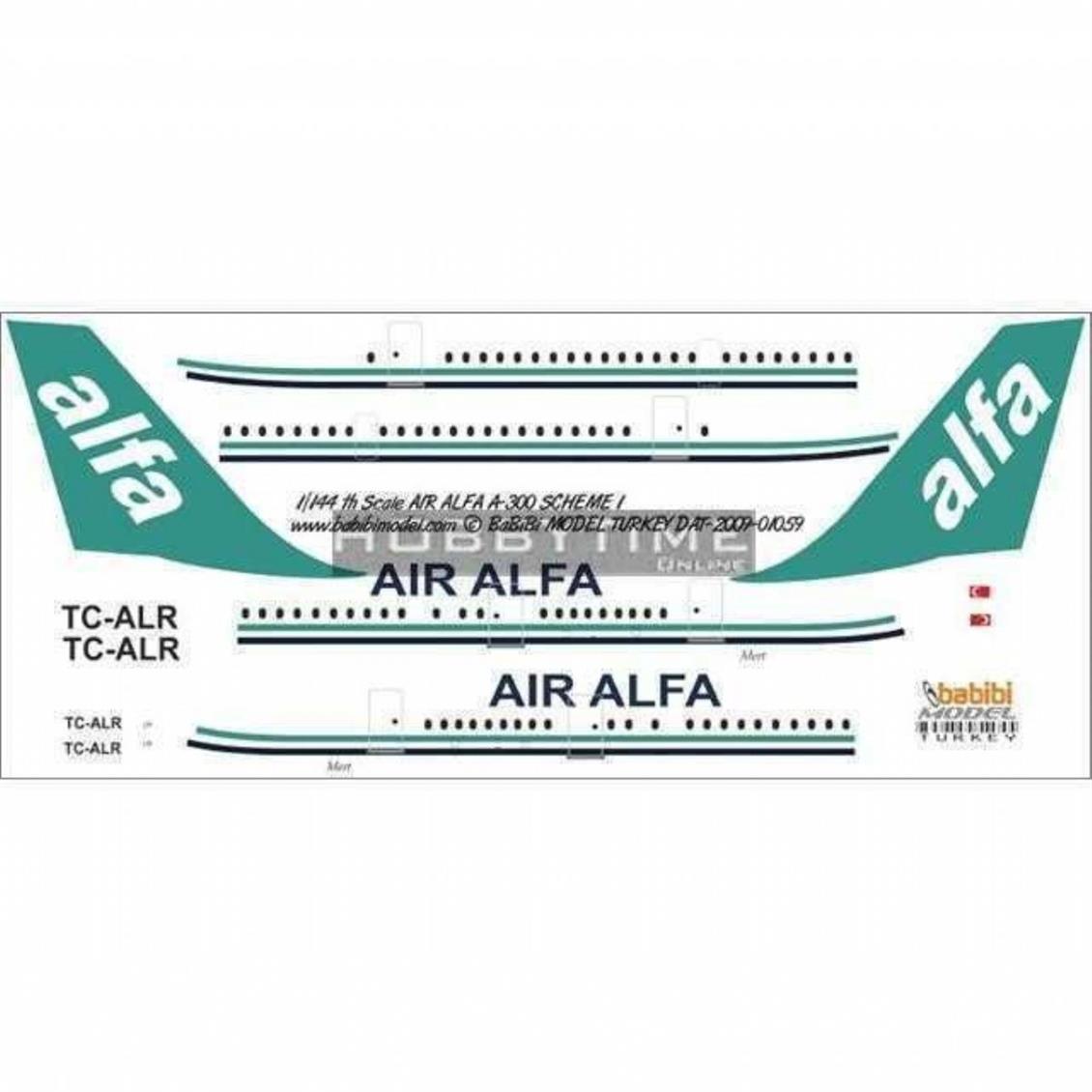 DAT01059 1/144 AİR ALFA A-300 ŞEMA1 DEKAL ÇIKARTMA