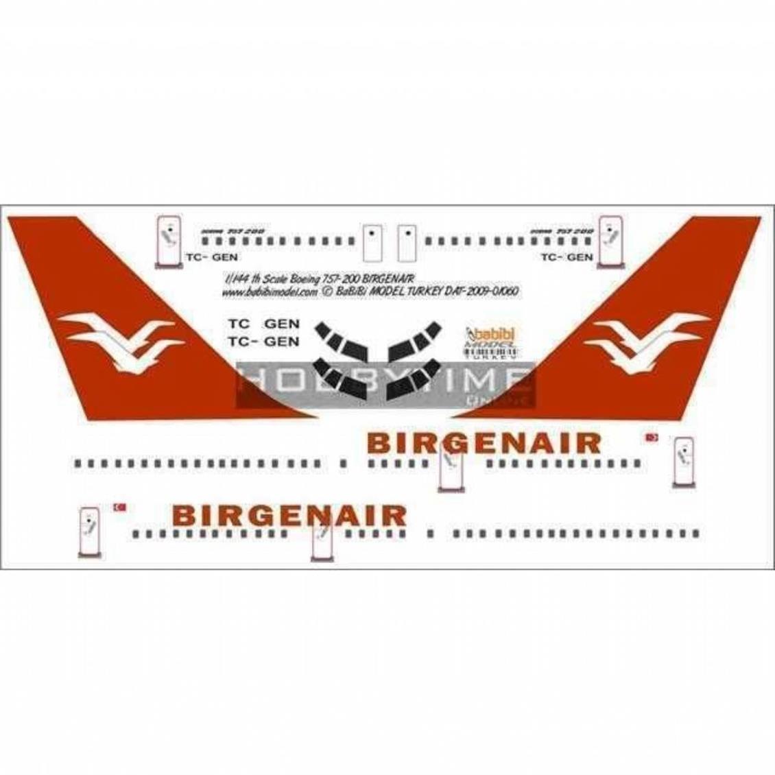 DAT01060 1/144 BİRGEN AİR 757-200 DEKAL ÇIKARTMA