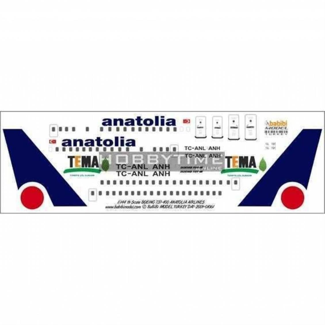DAT01061 1/144 ANATOLİA AİR 737-400 DEKAL ÇIKARTMA