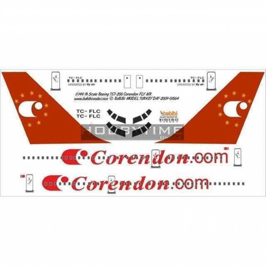 DAT01064 1/144 CORENDON 757-200 DEKAL ÇIKARTMA