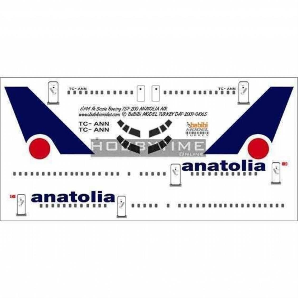 DAT01065 1/144 ANATOLIA 757-200 DEKAL ÇIKARTMA