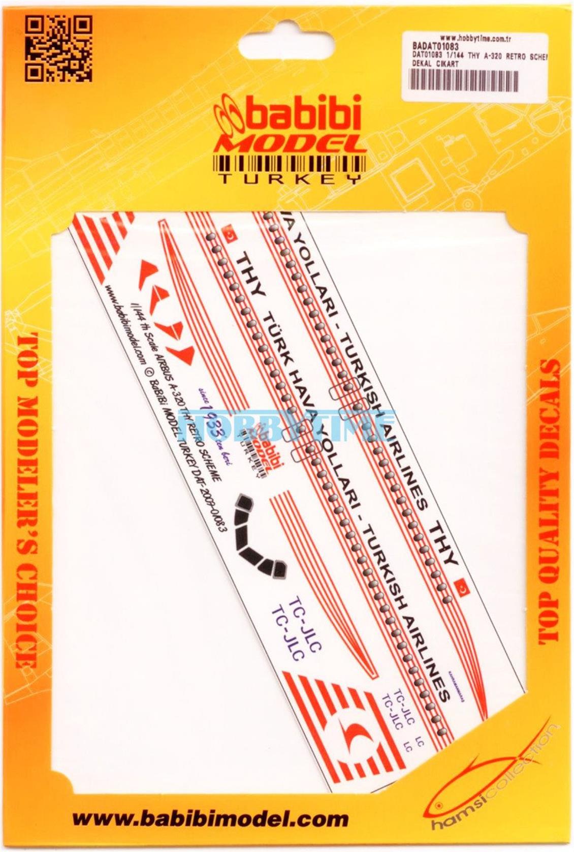 DAT01083 1/144 THY A-320 RETRO SCHEME DEKAL ÇIKARTMA