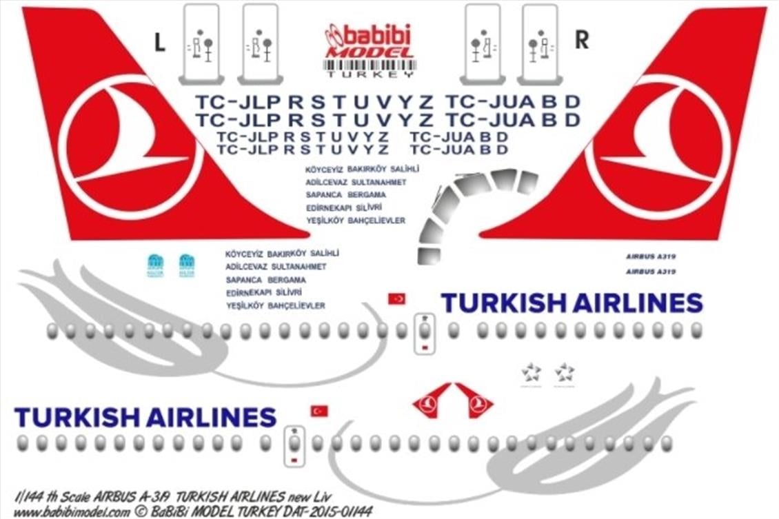 DAT01145 1/200 AİRBUS A-319 TURKİSH AİRLİNES NEW L