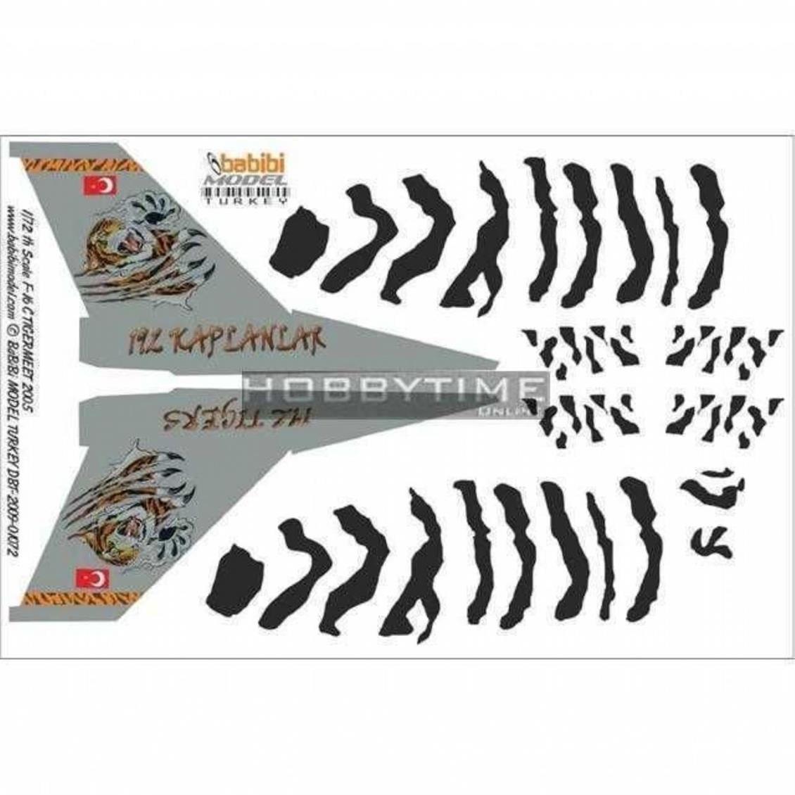 DBT01072 1/72 F-16C TİGERMEET 2005 DEKAL ÇIKARTMA
