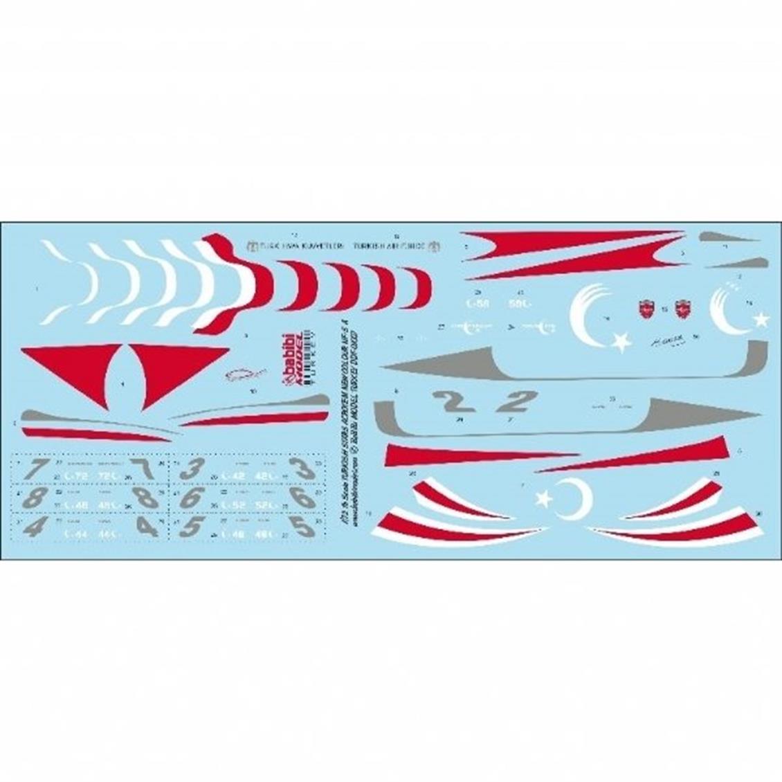 DDT01007 1/72 TURKISH STARS ACROTEAM NEW COLOUR NF