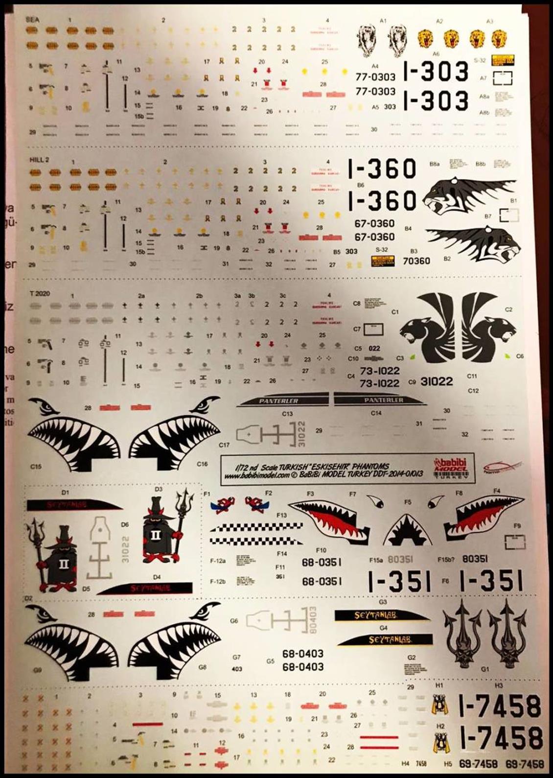 DDT01013 1/72 TURKISH ESKİŞEHİR PHANTOMS-3 MAKET İ