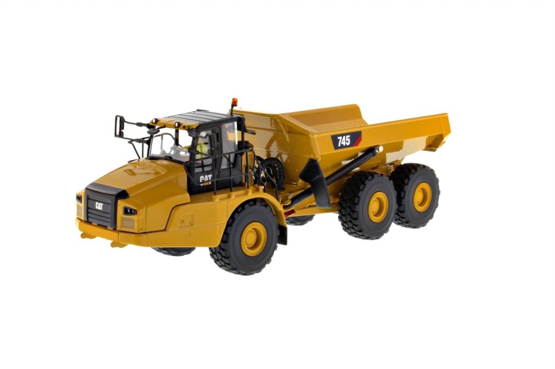 Diecast Masters 85528 1/50 Cat 745 Belden Kırmalı Kamyon, Sergilemeye Hazır Metal İş Makinası Modeli