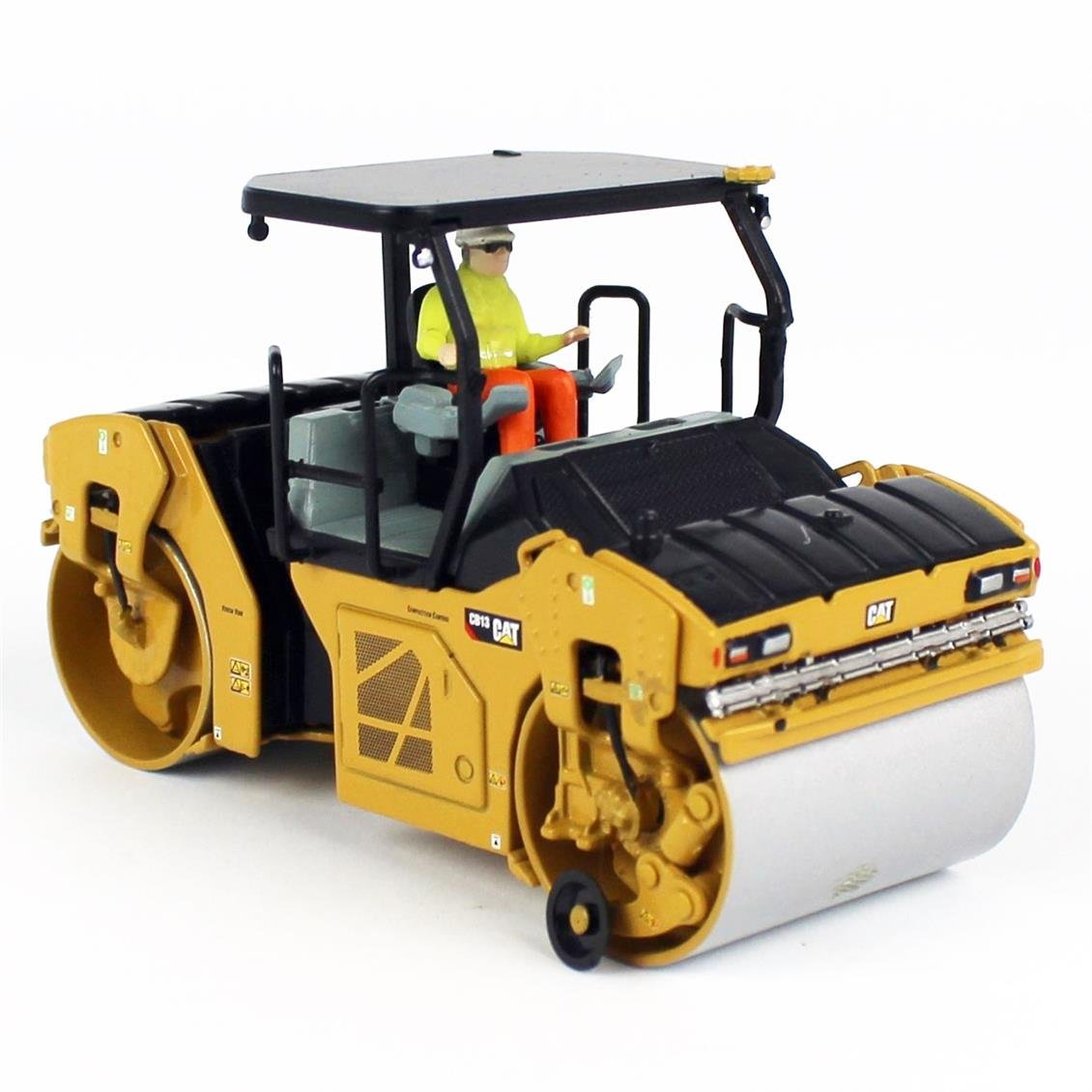 Diecast Masters 85594 1/50 Ölçek, Cat CB-13 Tandem Titreşimli Silindir, Sergilemeye Hazır Metal İş Makinası Modeli