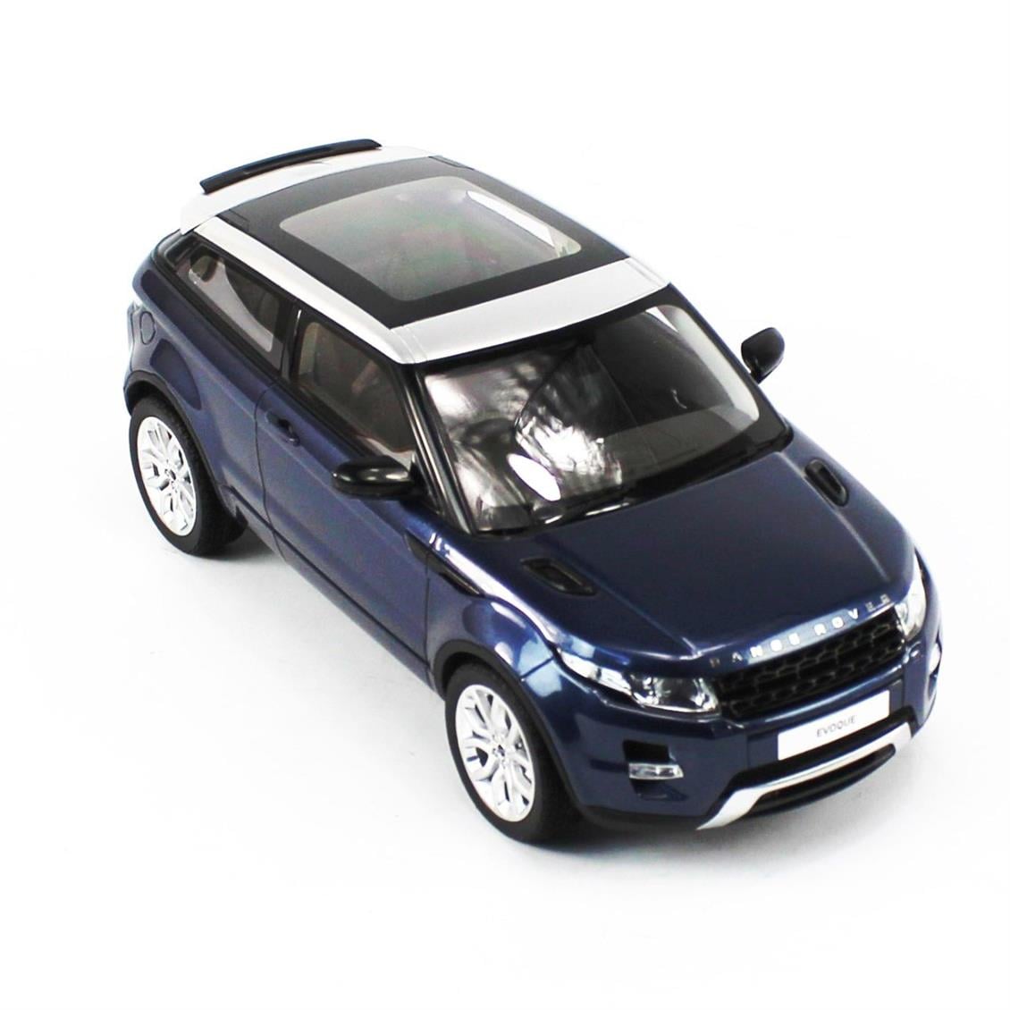 Dorlop 1002B 1/18 2011 Range Rover Rvoque, Baltic Mavi, Kapıları Açılmaz, Sergilemeye Hazır RESIN Araba Modeli