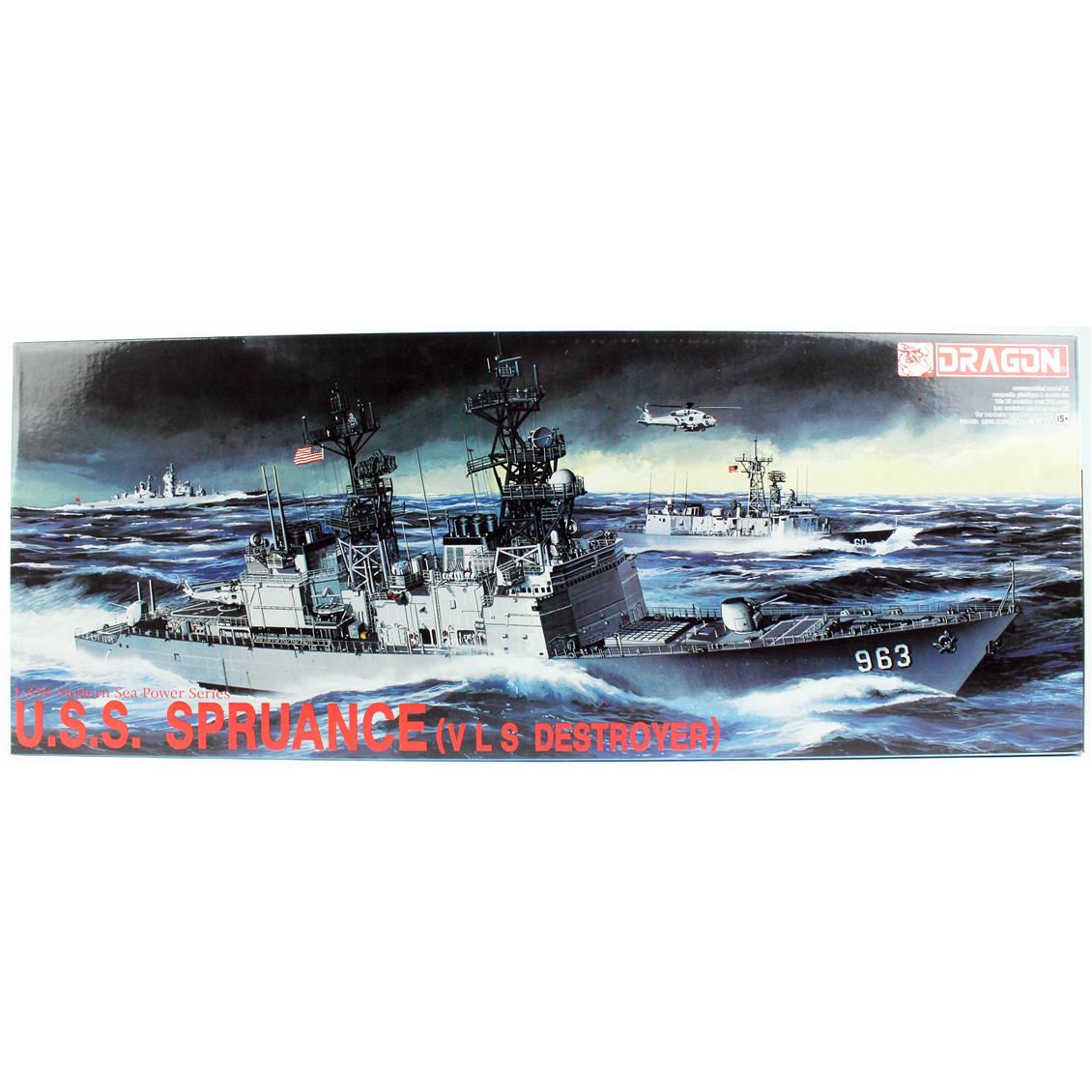 Dragon 1006 1/350 Ölçek, USS Spruance DD-963 Destroyeri Plastik Model Kiti