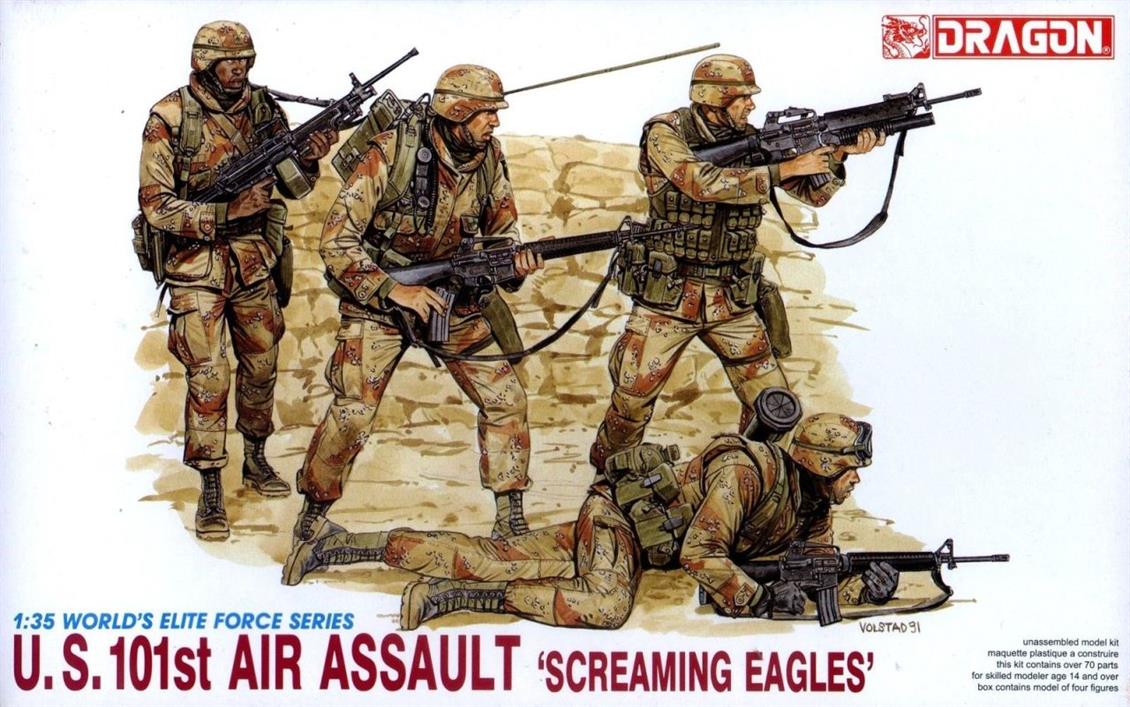 Dragon 3011 1/35 ABD 101. Hava İndirme Tümeni (Screaming Eagles) Asker Figürleri Demonte Plastik Maketi