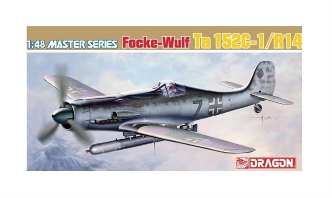 Dragon 5573 1/48 Focke-Wulf TA 152C-1/R14 Savaş Uçağı Demonte Plastik Maketi