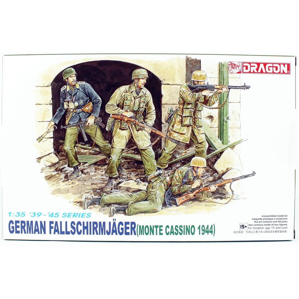 Dragon 6005 1/35 Ölçek Alman Paraşütcüler (Monte Cassıno 1944) Figürleri Plastik Model Kiti