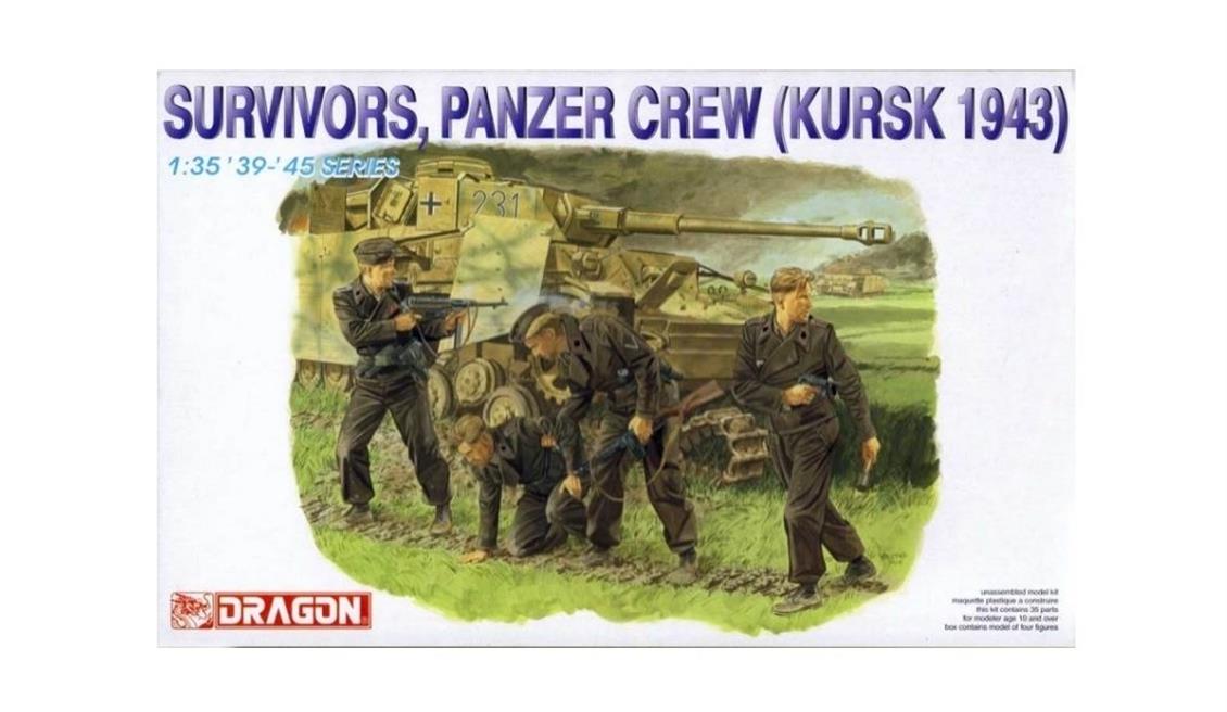 Dragon 6129 1/35 Survivors Tank Mürettebatı (Kursk 1943) Asker Figürleri Demonte Plastik Maketi