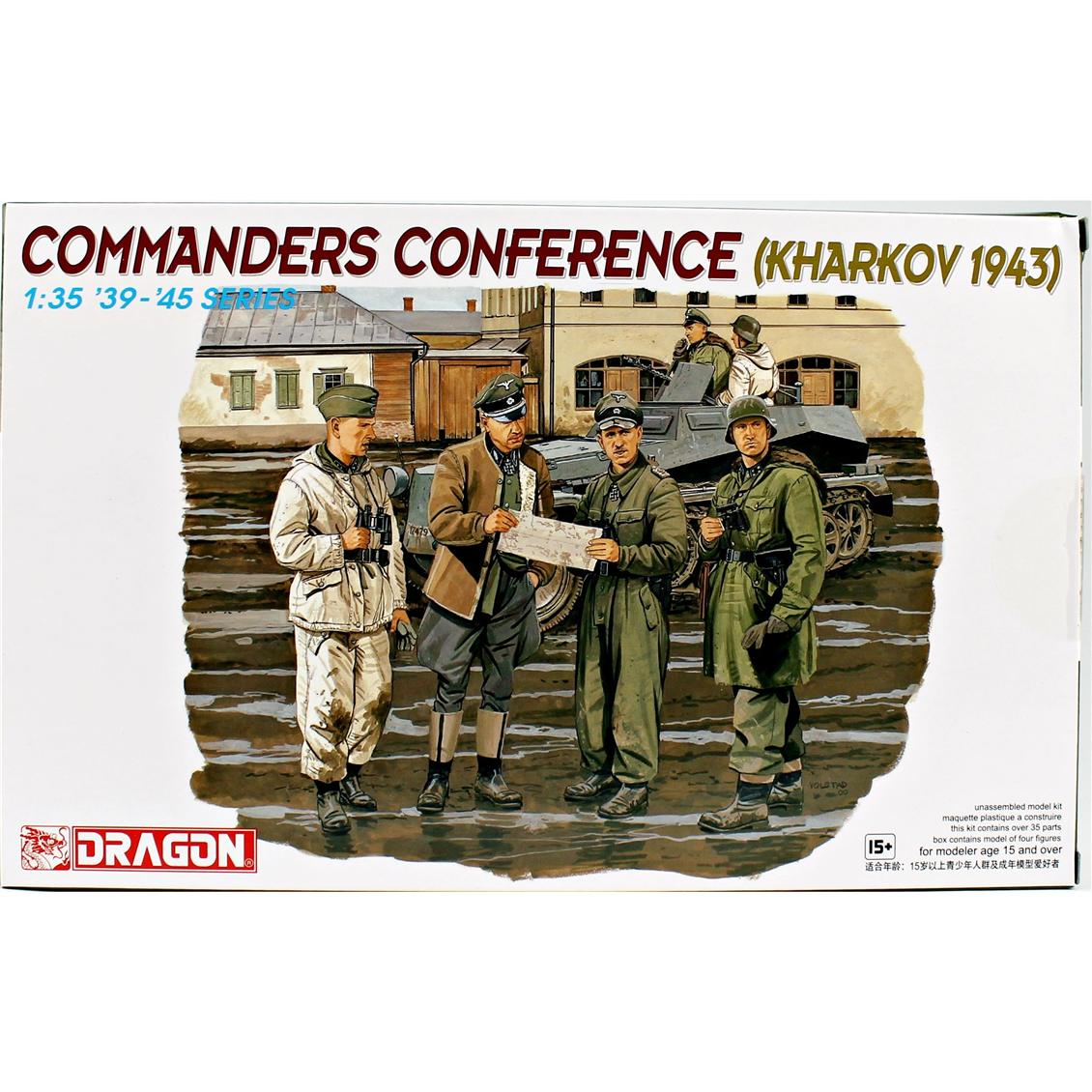 Dragon 6144 1/35 Ölçek, 4 adet Tank Komutanı Toplantısı (Kharkow 1943) Figürleri, Plastik Model Kiti