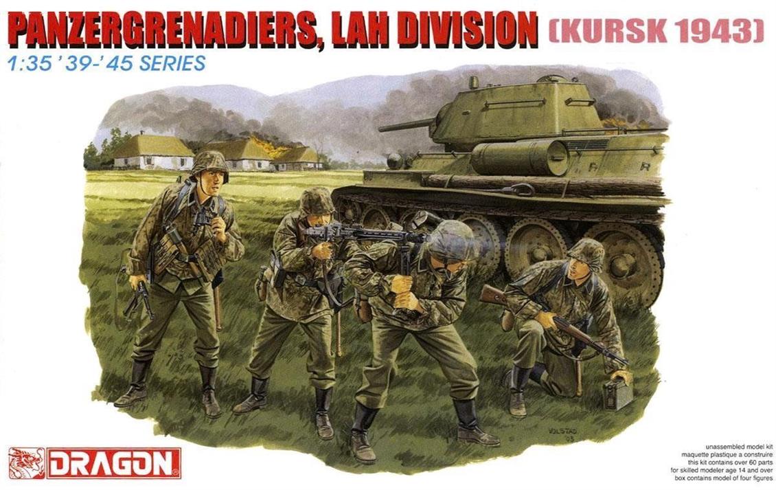 Dragon 6159 1/35 Panzergrenadiers LAH Tümeni (Kursk 1943) Asker Figürleri  Demonte Plastik Maketi