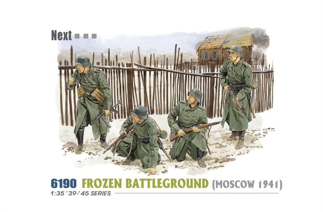 Dragon 6190 1/35 Donmuş Savaş Alanı (Moskova 1941) Asker Figürleri Demonte Plastik Maketi