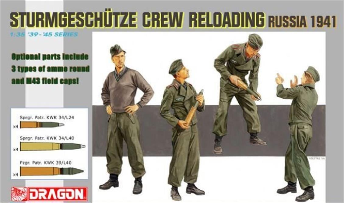 Dragon 6192 1/35 Sturmgeschütze Mürettebatı (Rusya 1941) Asker Figürleri  Demonte Plastik Maketi