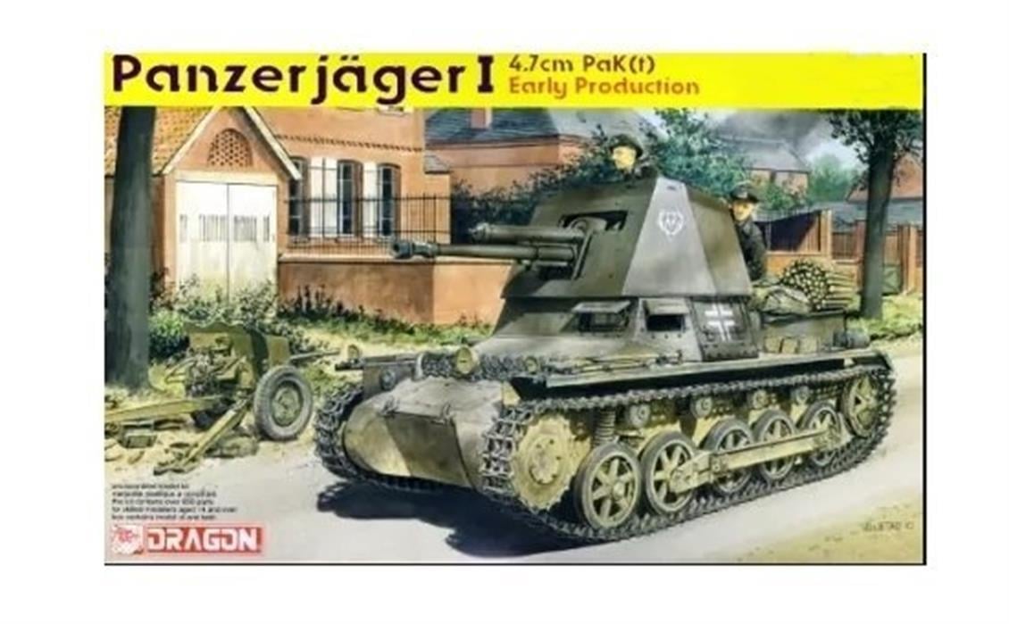 Dragon 6258 1/35 Panzerjager-I 4.7cm PaK(t) Tanksavar Aracı  Demonte Plastik Maketi