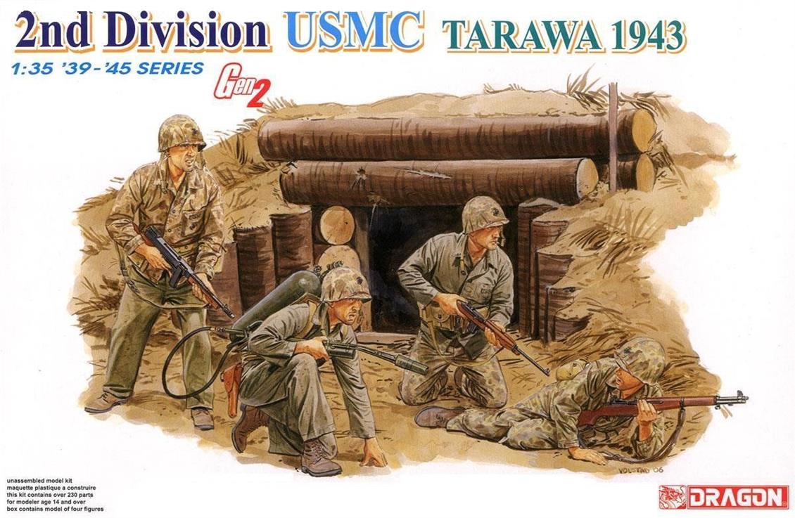 Dragon 6272 1/35 USMC 2.Tümeni (Tarawa 1943) Asker Figürleri  Demonte Plastik Maketi