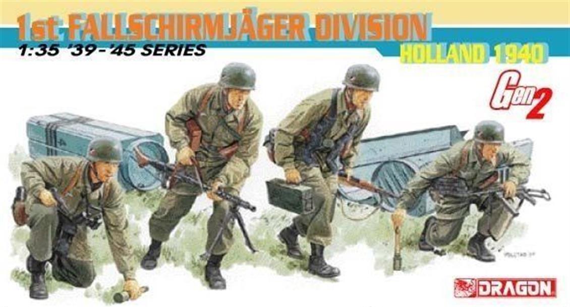Dragon 6276 1/35 1. Paraşüt Tümeni (Hollanda 1940) Asker Figürleri Demonte Plastik Maketi