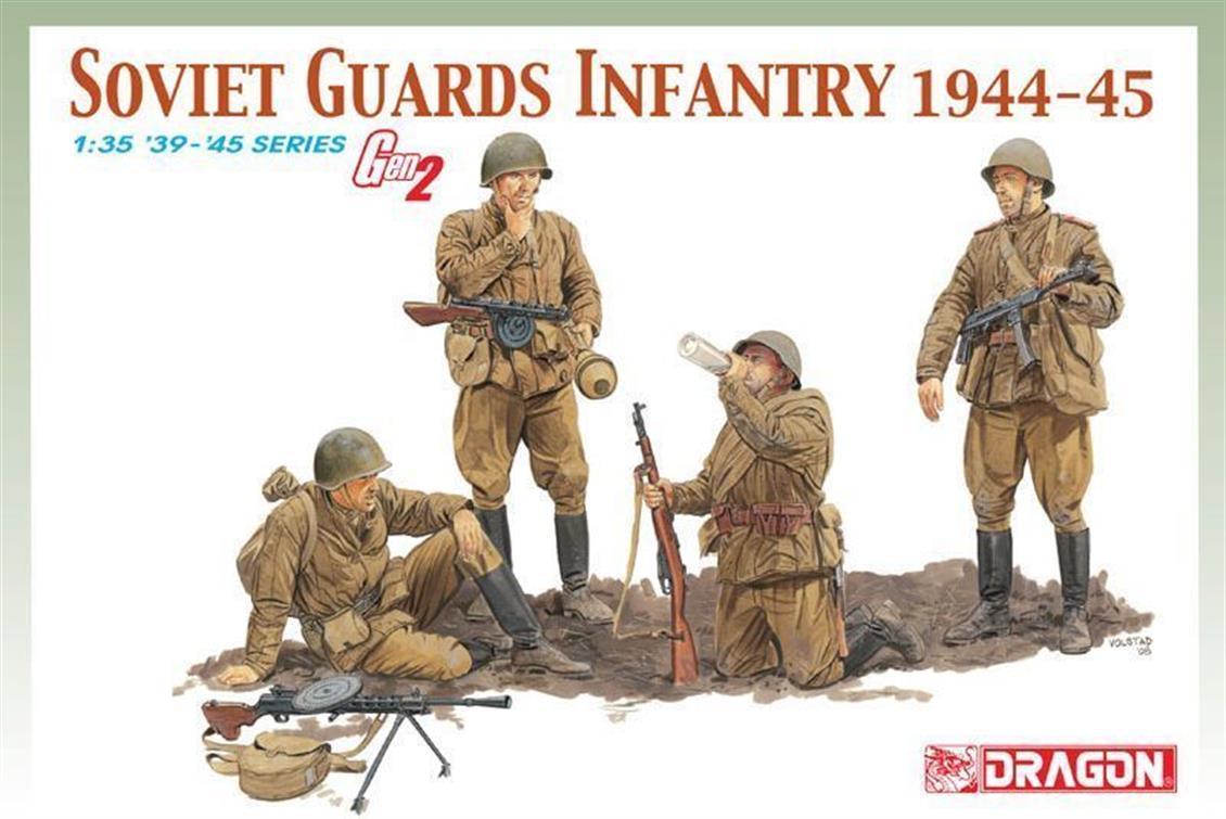 Dragon 6376 1/35 Sovyet Muhafızlar (1944-45) Piyade Askeri Figürleri  Demonte Plastik Maketi