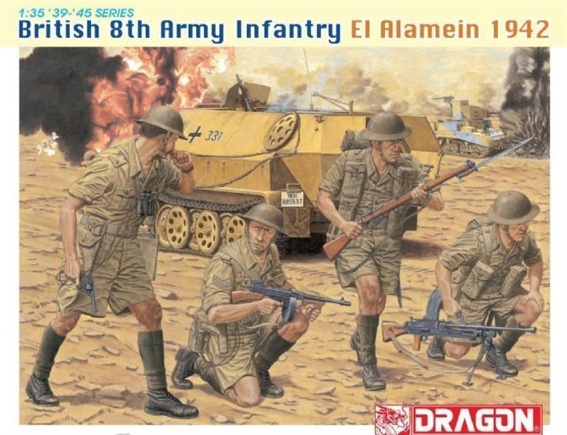 Dragon 6390 1/35 İngiliz 8.Ordu Askerleri (El Alamein 1942) Figürleri Demonte Plastik Maketi