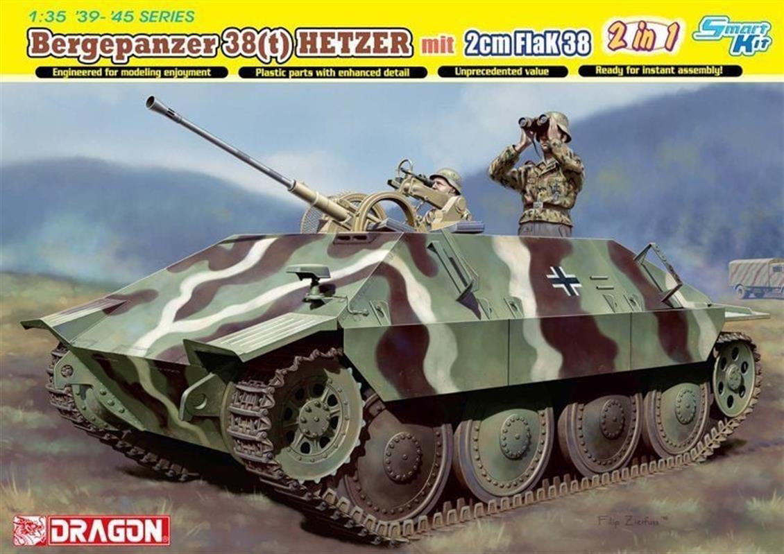 Dragon 6399 1/35 Jagdpanzer 38 Mit 2cm FlaK 38 Uçaksavar Demonte Plastik Maketi