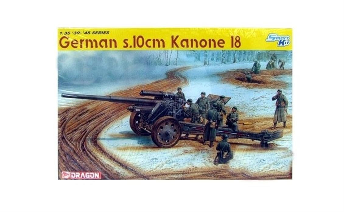 Dragon 6411 1/35 Alman s.10cm Kanone 18 Obüs Topu Demonte Plastik Maketi