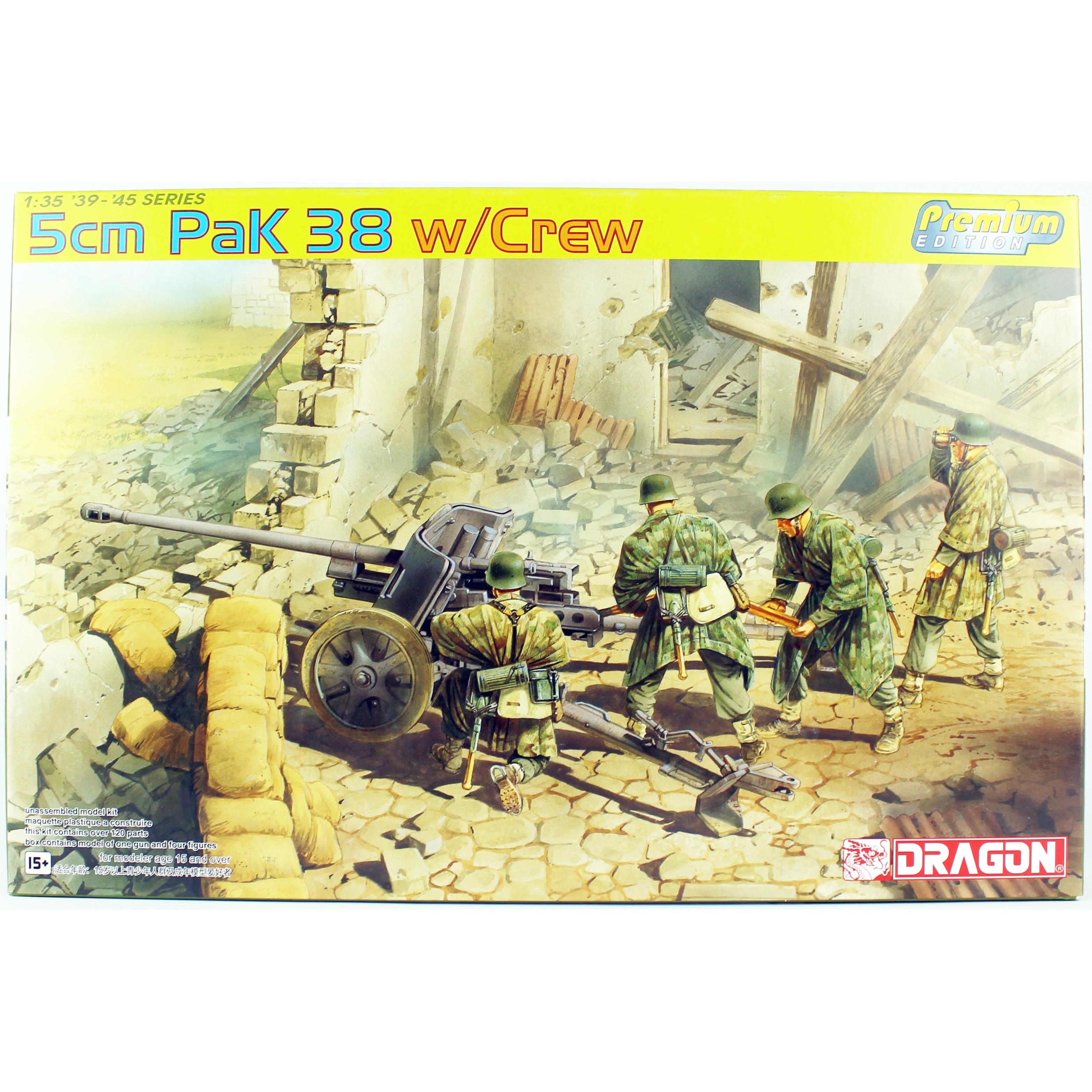 Dragon 6444 1/35 Ölçek,5cm Pak 38 ve Mürettebat, Plastik Model Kiti