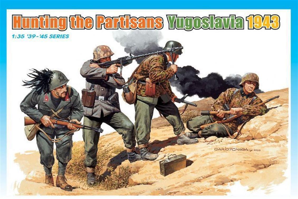 Dragon 6491 1/35 Partizan Avı (Yugoslavya 1943) Asker Figürleri  Demonte Plastik Maketi